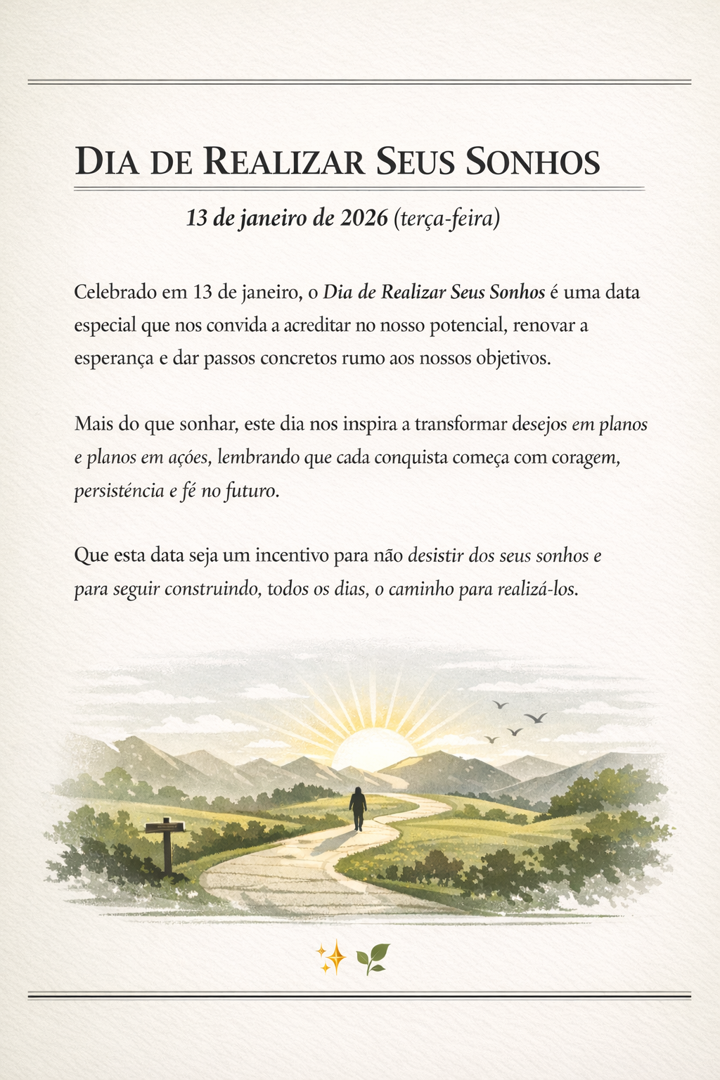 Imagem principal da notícia Por que celebrar o Dia de Realizar seus Sonhos