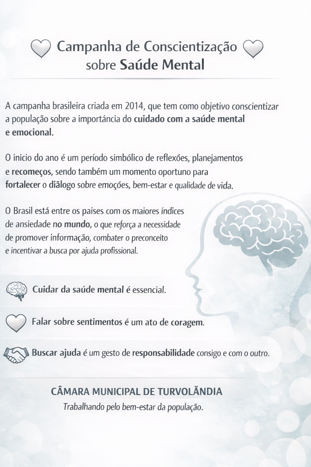 Imagem principal da notícia 🤍 JANEIRO BRANCO 🤍