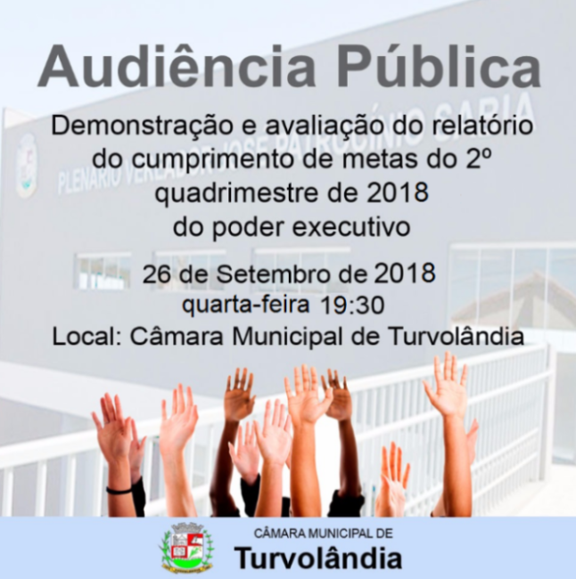 Imagem da notícia: AUDIÊNCIA PUBLICA – 2º QUADRIMESTRE DE 2018