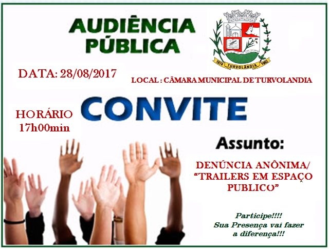 Imagem da notícia: AUDIÊNCIA PÚBLICA – TRAILERS