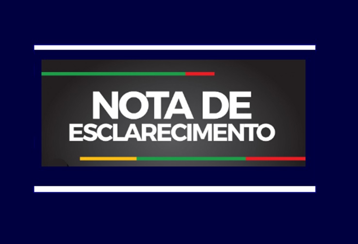 Imagem da notícia: NOTA DE ESCLARECIMENTO